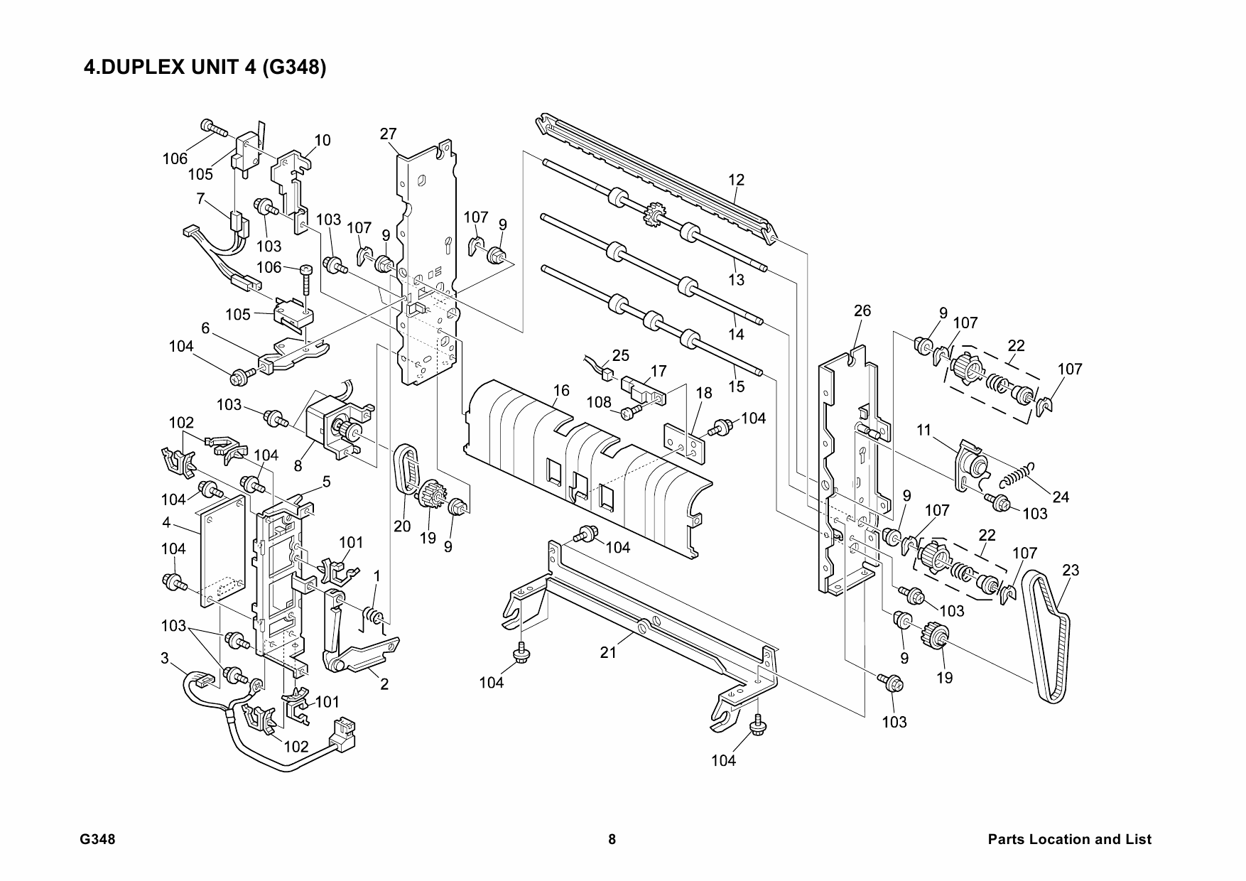 RICOH Options G348 DUPLEX-UNIT-TYPE-7000 Parts Catalog PDF download-5 RICOH Options G348 DUPLEX-UNIT-TYPE-7000 Parts Catalog PDF download-5